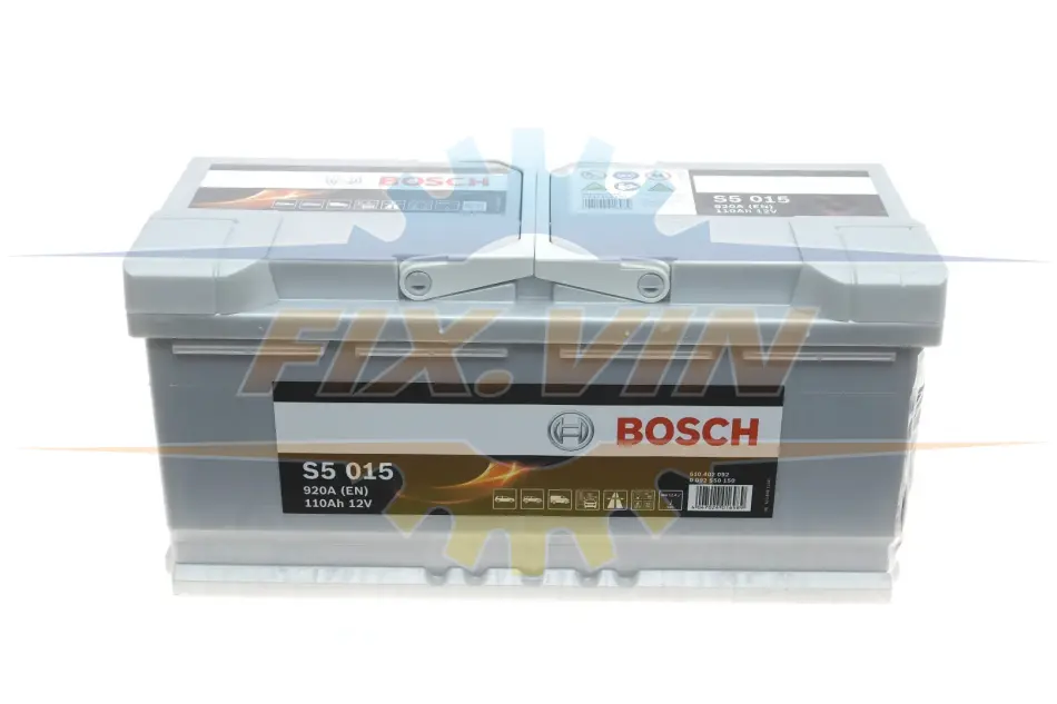 Акумулятор 110Ah-12v (S5015) (393x175x190),R,EN920 BOSCH 0 092 S50 150 (фото 1)