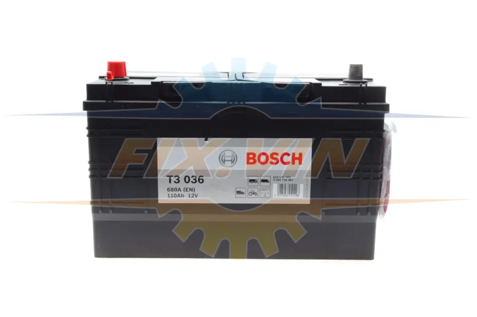 Акумулятор Bosch 12В/110Аг/680А/28,58кг BOSCH 0 092 T30 361 (фото 1)