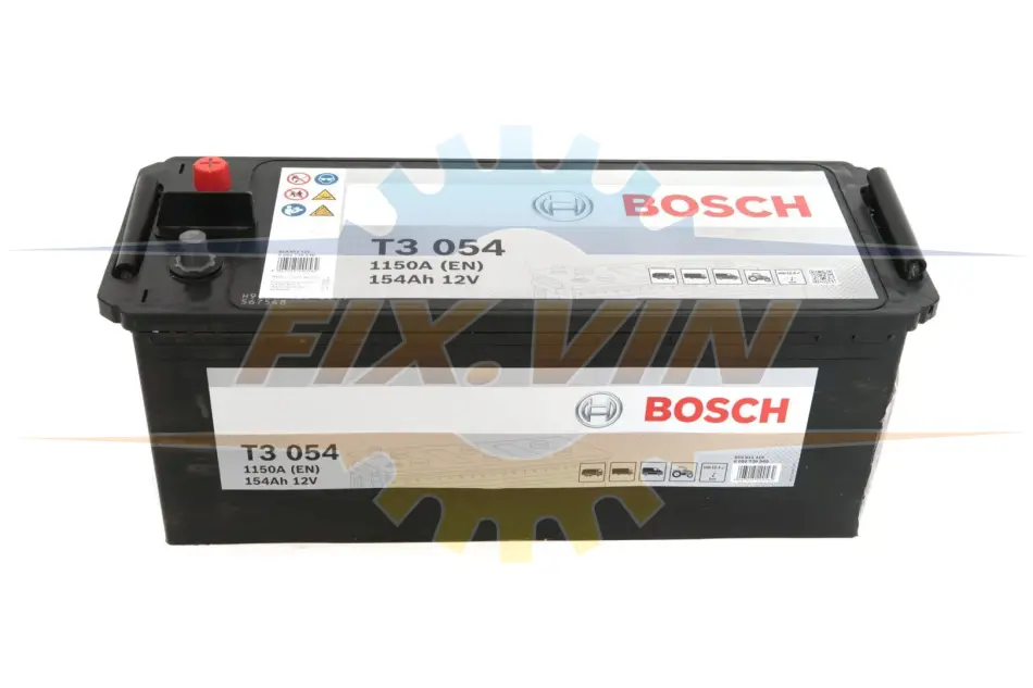 Акумулятор Bosch 12В/154Аг/1150А/39,84кг BOSCH 0 092 T30 540 (фото 1)