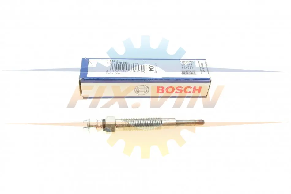 Свічка розжарювання - заміна на 0250403052 BOSCH 0250202094 (фото 1)