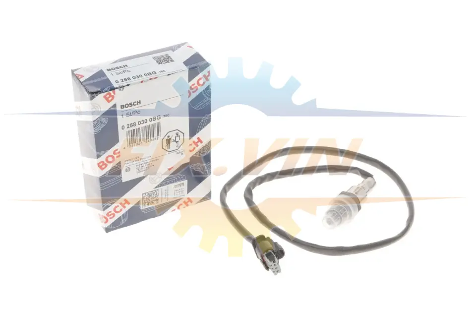 Лямбда-зонд (кількість дротів 4, 779мм) FORD C-MAX II, ECOSPORT, FIESTA VII, FOCUS III, FOCUS III/HATCHBACK, FOCUS III/KOMBI, GRAND C-MAX, KUGA II, MONDEO V 1.0-2.3 02.12- BOSCH 0 258 030 0BG (фото 1)