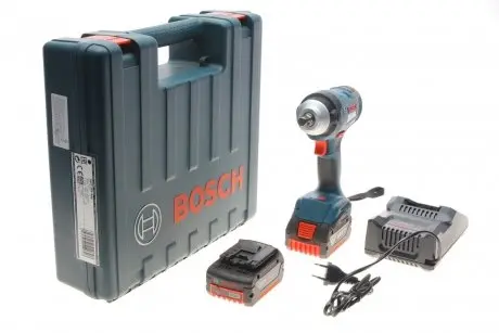 Гайковерт акумуляторний 1/2" (400 Nm) 18V з 2 акб + зарядний пристрій BOSCH 0 601 9K0 020