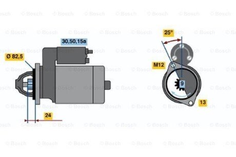 Стартер BOSCH 0986010110