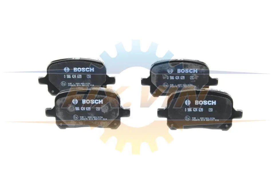 Гальмівні колодки дискові TOYOTA Camry 2.2i 16V, 3.0i 24V/Previa 2.0D,2.4i 16V -06 BOSCH 0986424639 (фото 1)