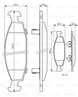 Колодки гальмівні дискові BOSCH 0 986 424 666