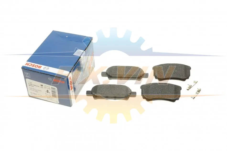 Гальмівні колодки дискові CITROEN C-Crosser/MITSUBISHI Outlander/Lancer/PEUGEOT 4007 -03 BOSCH 0986424814 (фото 1)