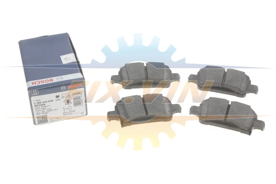 Колодки гальмівні дискові BOSCH 0 986 424 839 (фото 1)