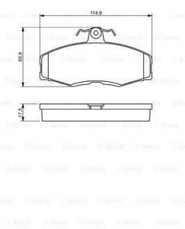 Гальмівні колодки, дискові BOSCH 0986468613