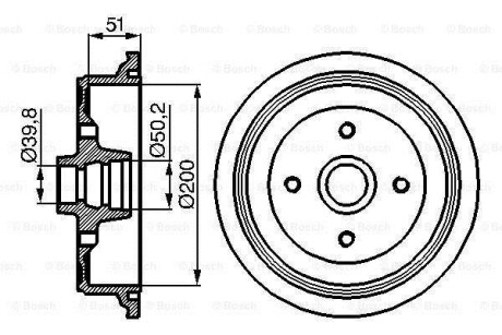 Барабан гальмівний BOSCH 0 986 477 016