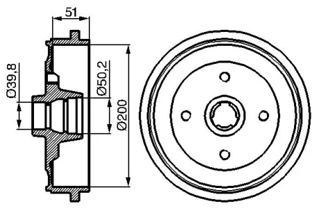 Тормозный барабан BOSCH 0986477053
