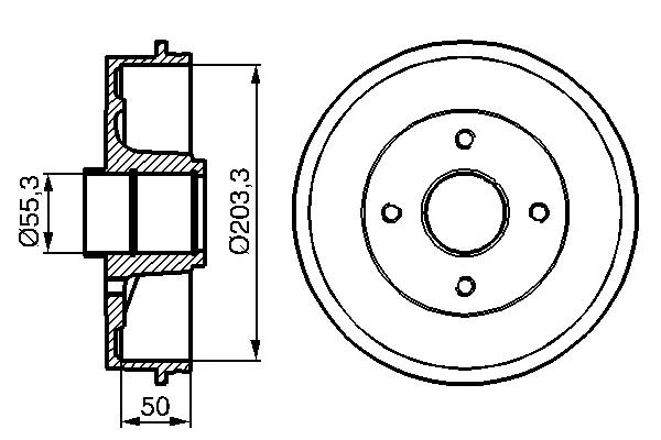Тормозный барабан BOSCH 0986477121 (фото 1)