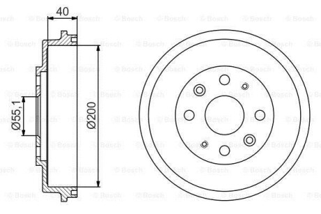 Барабан гальмівний BOSCH 0 986 477 191