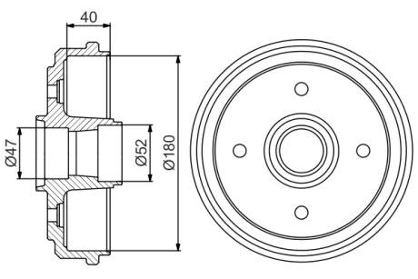 Тормозный барабан BOSCH 0986477192