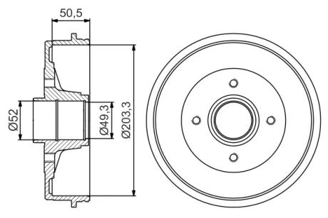 Тормозной барабан BOSCH 0986477197