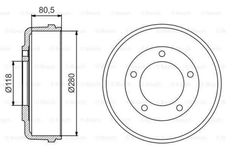 Барабан гальмівний BOSCH 0 986 477 203