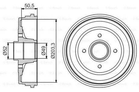 Тормозной барабан BOSCH 0986477205