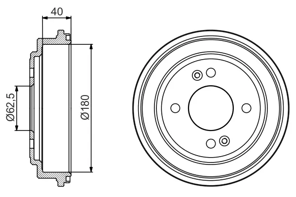 Гальмівний барабан BOSCH 0986477216 (фото 1)