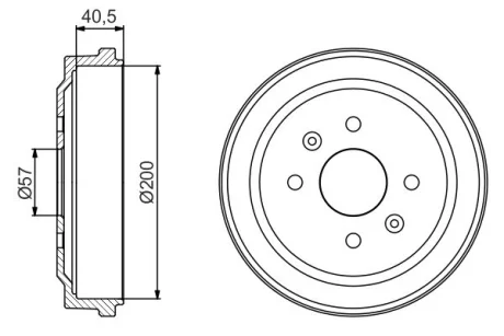 Тормозный барабан BOSCH 0986477225