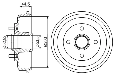 Тормозной барабан BOSCH 0986477266