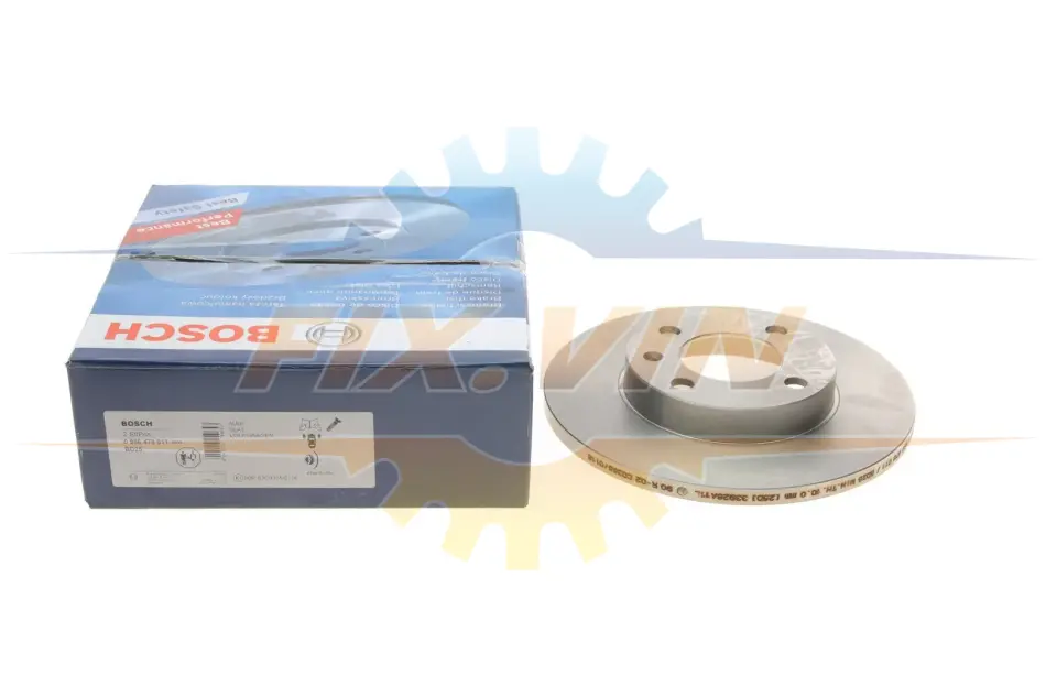 Диск гальмівний AUDI/SEAT/VW 80/Ibiza/Caddy/Golf/Passat/Polo \'\'F BOSCH 0986478011 (фото 1)