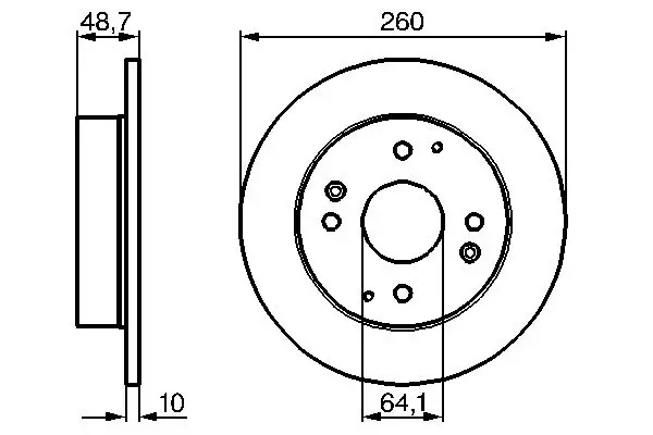 Диск гальмівний HONDA/ROVER Accord/Civic/600 \'\'R BOSCH 0986478172 (фото 1)