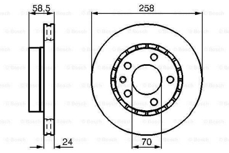 Диск гальмівний OPEL Omega \'\'F BOSCH 0986478265