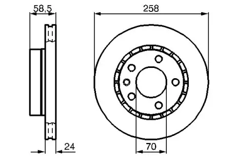 Диск гальмівний OPEL Omega \'\'F BOSCH 0986478265