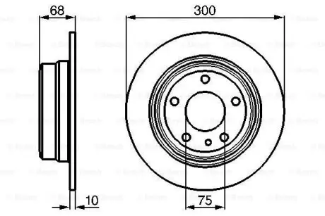 Диск гальмівний BMW E32 730 \'\'R BOSCH 0986478323