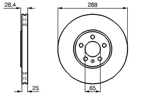 Тормозной диск BOSCH 0986478619 (фото 1)