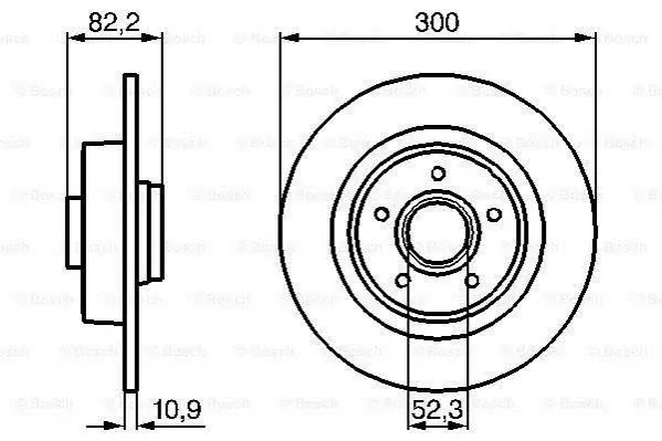 Диск гальмівний RENAULT \'\'R \'\'2.0-3.5 \'\'02-09 BOSCH 0986478971 (фото 1)