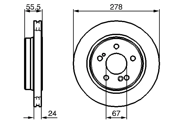Тормозной диск BOSCH 0986479133 (фото 1)