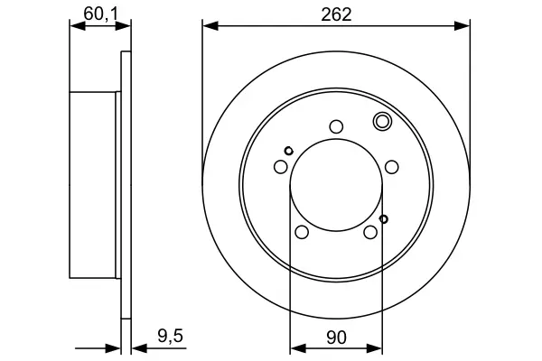 Тормозной диск BOSCH 0986479512 (фото 1)