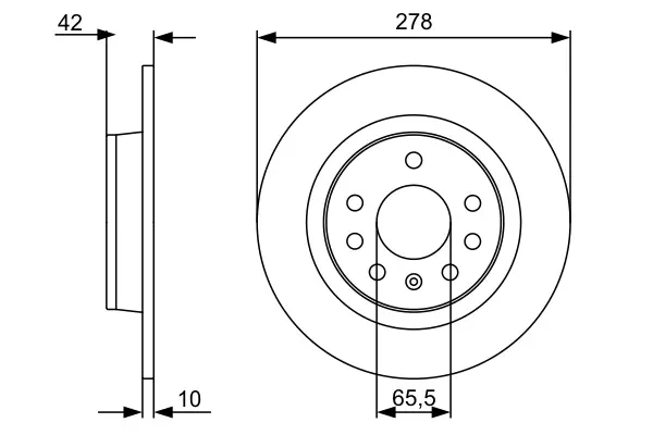 Диск гальмівний CHEVROLET/OPEL Astra/Zafira/ \'\'R \'\'1.6-2.2 \'\'04-15 BOSCH 0986479515 (фото 1)