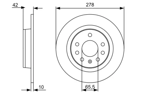 Диск гальмівний CHEVROLET/OPEL Astra/Zafira/ \'\'R \'\'1.6-2.2 \'\'04-15 BOSCH 0986479515