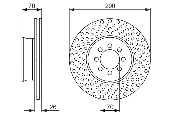 Тормозной диск BOSCH 0986479602 (фото 1)
