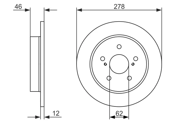Тормозной диск BOSCH 0986479752 (фото 1)