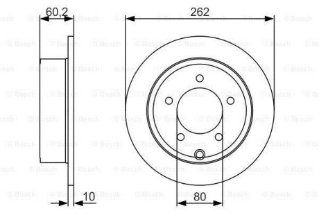 ДИСК ГАЛЬМIВНИЙ ЗАДНIЙ BOSCH 0 986 479 A39