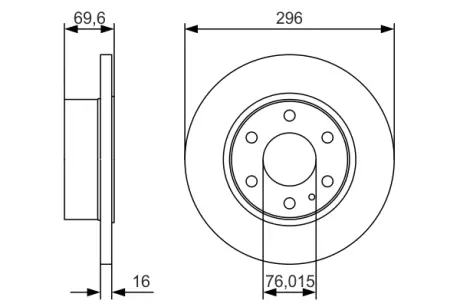 Диск гальмівний BOSCH 0 986 479 A51