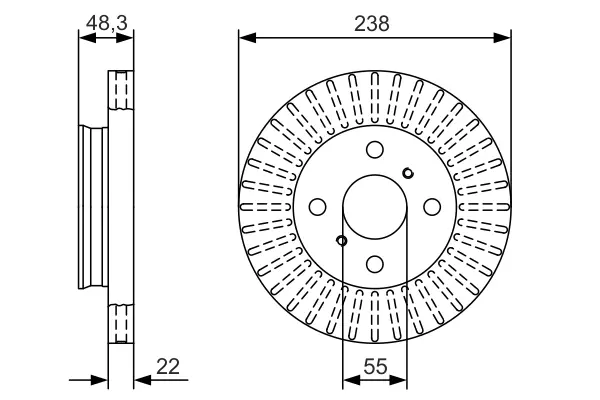 Тормозной диск BOSCH 0986479A63 (фото 1)