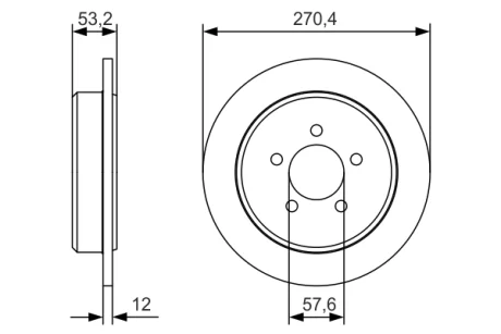 Тормозной диск BOSCH 0986479A80