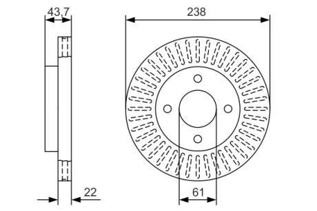 Гальмівний диск BOSCH 0986479A87