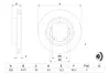 Диск гальмівний (передній) Ford Transit 2.2-2.4/3.2TDCI/2.3 16V 06-14 (280x28 BOSCH 0 986 479 C09 (фото 5)