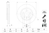 VW Диск гальмівний задній POLO V 1.0-2.0 09- BOSCH 0986479E01 (фото 1)