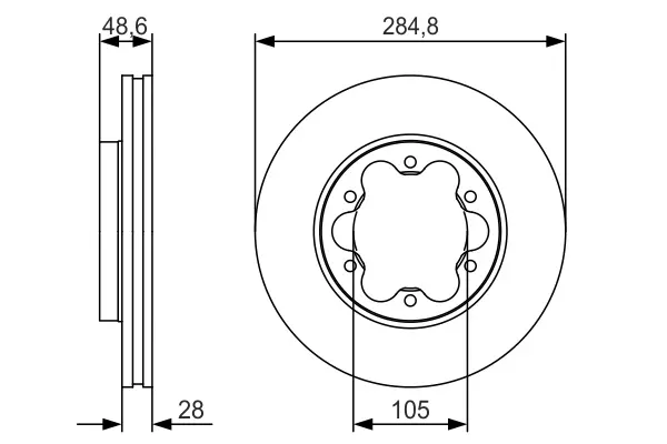 Тормозной диск BOSCH 0986479R27 (фото 1)