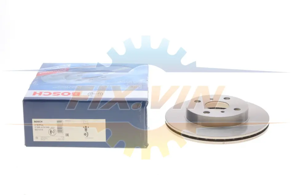 Диск гальмівний TOYOTA Yaris P1 \'\'F \'\'99-05 PR2 BOSCH 0 986 479 S46 (фото 1)