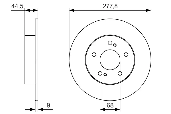 Диск гальмівний NISSAN Cefiro/Maxima QX \'\'R \'\'2,0-3,0 \'\'94>> BOSCH 0986479T86 (фото 1)