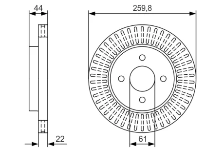 Тормозной диск BOSCH 0986479U02
