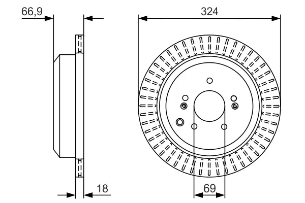 Тормозной диск BOSCH 0986479V10 (фото 1)