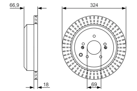 Тормозной диск BOSCH 0986479V10