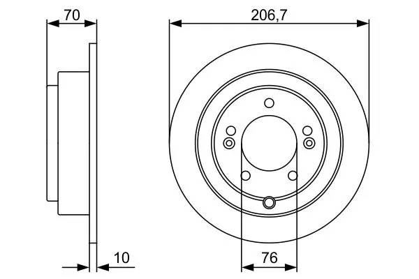 Тормозной диск BOSCH 0986479V53 (фото 1)